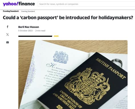 CNN: ‘It’s time to limit how often we can travel abroad – ‘Carbon Passports’ may be the answer ...