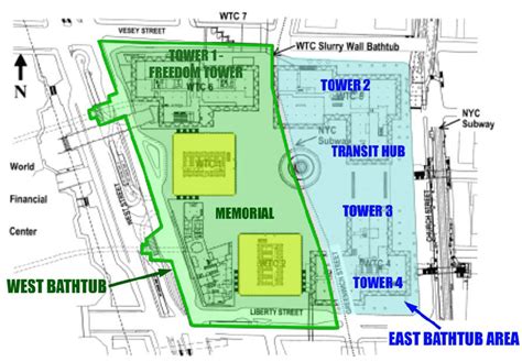 World Trade Center site location. The site covers 12 city blocks... | Download Scientific Diagram