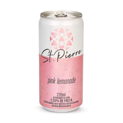 Refrigerante Pink Lemonade St Pierre Lata 270ml Zona Sul