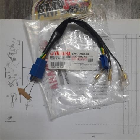 Rxz Catalyzer Wire Sub Lead Lampu Depan Original Hly Malaysia