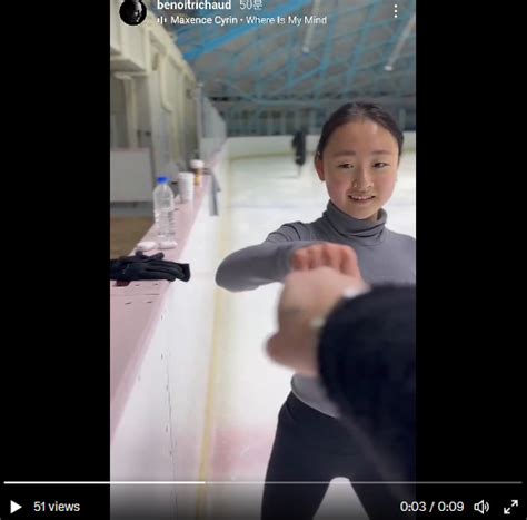 Figure Skater Chae Yeon Kim Working With Choreographer Benoit Richaud