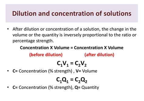 1 To 1 Dilution Ratio