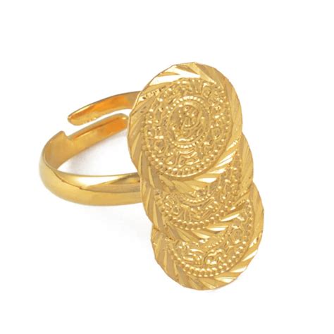 Buy Gold Coin Ring | Arabic Ring | Muslim Jewellery World