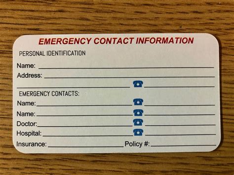 Pk Emergency Medical Alert Id Wallet Card Luggage Tags Personalize