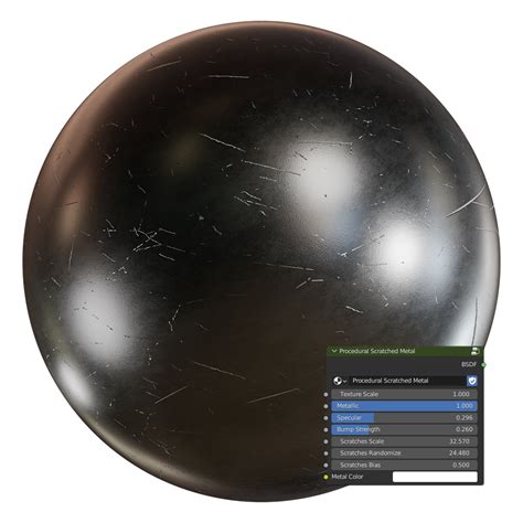 Blenderkit Download The Free Procedural Scratched Metal Material