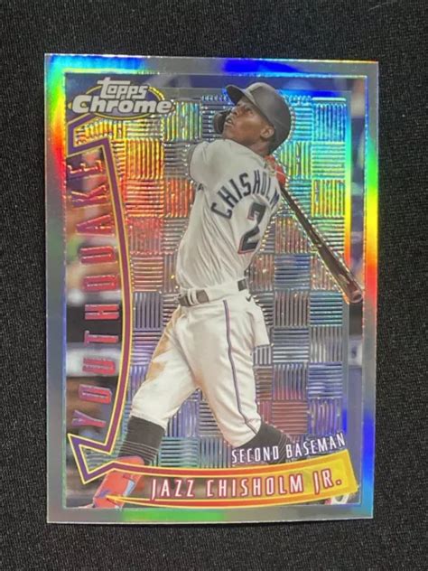 Topps Chrome Sonic Jazz Chisholm Jr Yq Insert Tremblement De