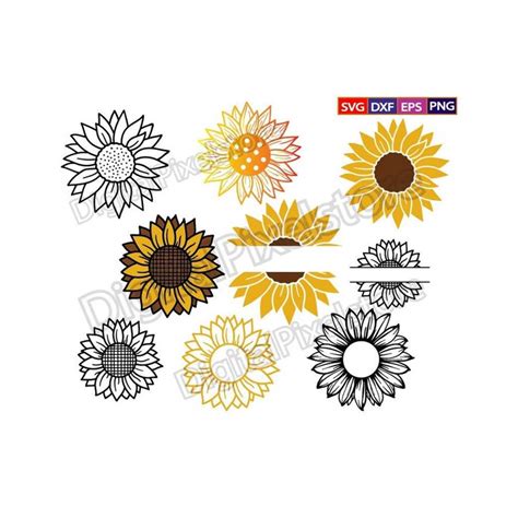 Sunflower Svgsunflower Svg Bundlesunflowers Pngsunflower Inspire Uplift