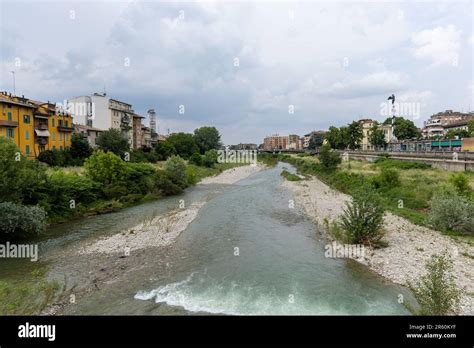 Parma, Italy - june 3 2023 - parma river in parma city center Stock ...