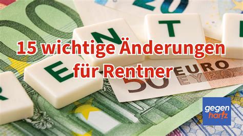 Rente Wichtige Nderungen F R Rentner Ab Januar