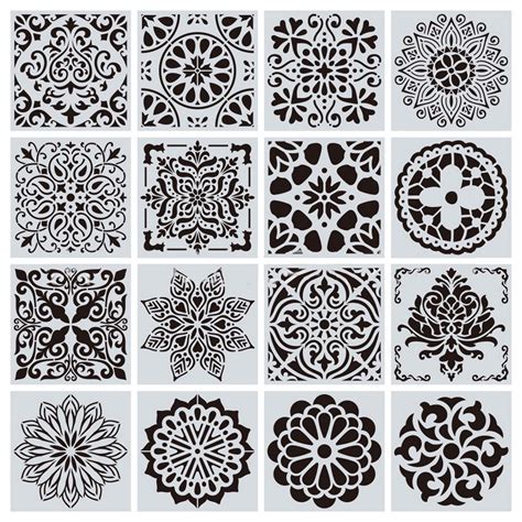 Buy Nuoshen Pcs Reusable Stencils Mandala Stencils Laser Cut