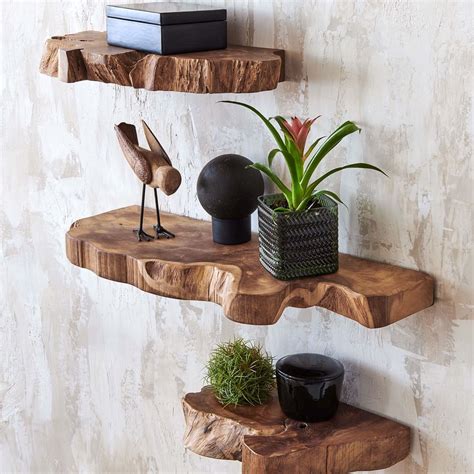 Takara Live Edge Shelving X West Elm Rustic Wall Shelves