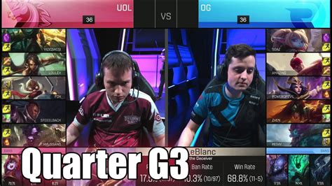 Origen Vs Unicorns Of Love Game Quarter Finals S Eu Lcs Spring