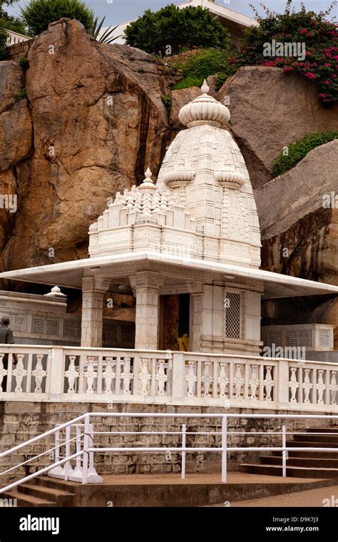 Low Angle View Of Birla Temple Birla Mandir Hyderabad Andhra