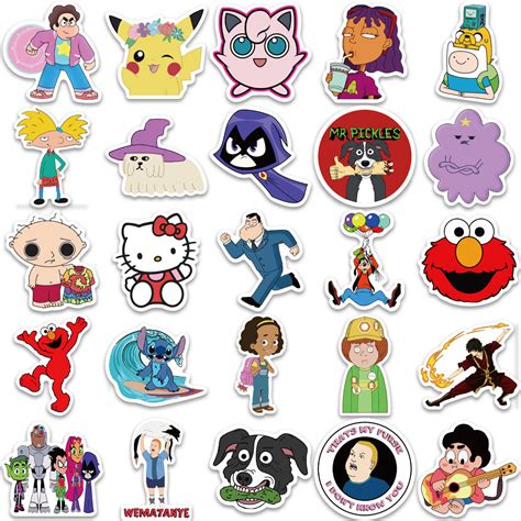 50pcs Cartoon Characters 1 Stickers – AU Sticker World