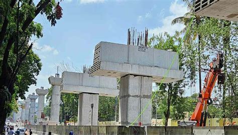 Pune Metro Line Achieves The Of Piers On Hinjawadi