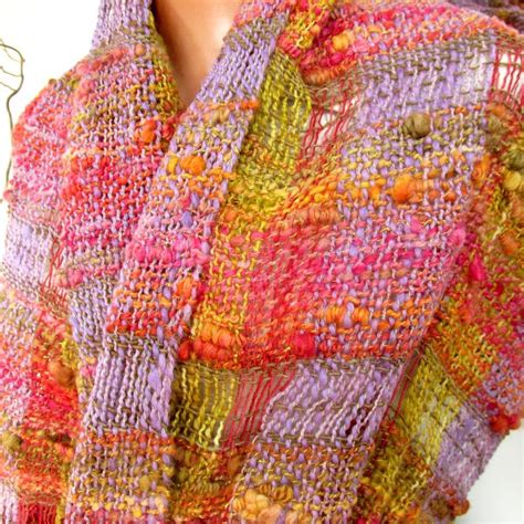 Handwoven Wool Wrap Shawl For Spring Summer Handspun Lightweight Shawl