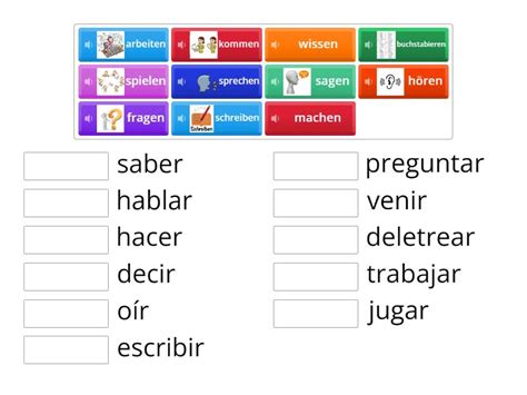 Wortschatz 1 2 Verben Match Up