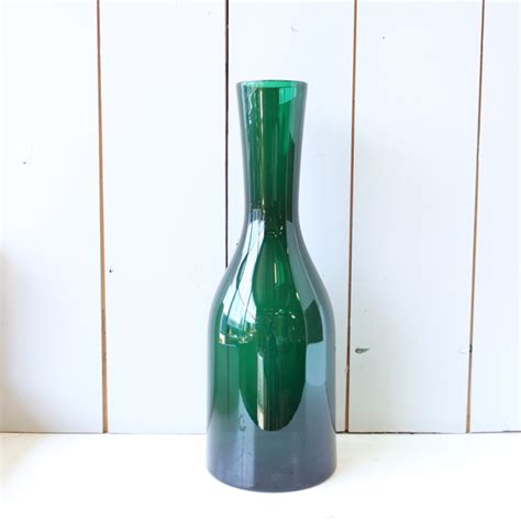 Grote Vaas Glas Groen Holmegaard Nieuw Binnen Meutt Vintage