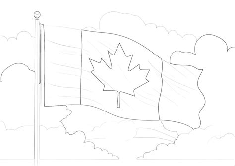 Printable Canada Flag Coloring Page Mimi Panda