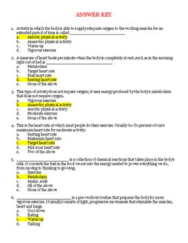 Physical Fitness Test Answer Key Fully Editable In Google Docs