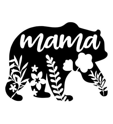 Mama Bear SVG Mama SVG Floral Mama Bear SVG Mama Bear - Etsy | Bear decal, Cricut projects vinyl ...