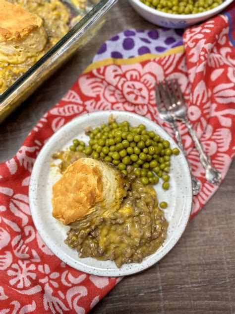 Easy Ground Beef Casserole With Biscuits Back To My Southern Roots