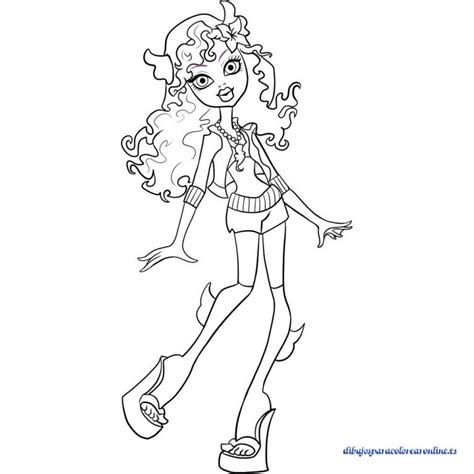 Dibujo Para Imprimir Y Colorear De Lagoona Blue Una Monster High Muy Fashion