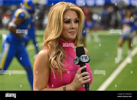 Fox Sports Reporter Jen Hale During An Nfl Football Game Between The Los Angeles Rams And The