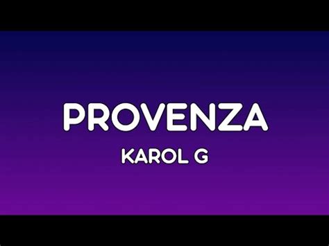 PROVENZA KAROL G Lyrics With English Translation YouTube