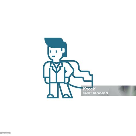 konsep ikon linier keterampilan profesional tanda vektor garis