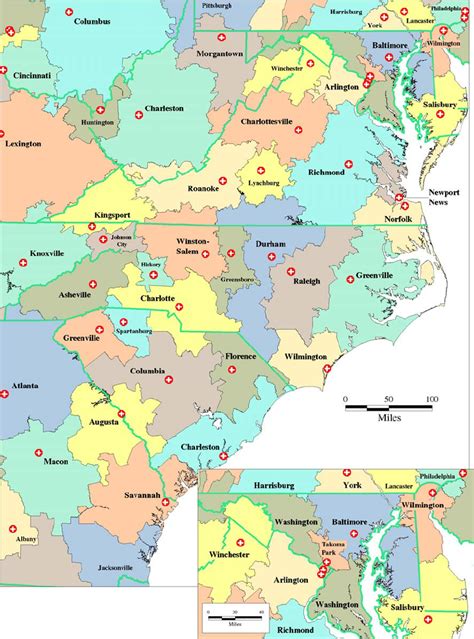 Example Of Hospital Referral Regions Map Of South Atlantic Hrr