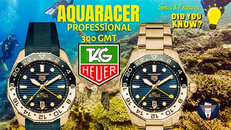 TAG HEUER AQUARACER PROFESSIONAL 300 GMT Specs Features By Samy YouTube