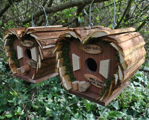 Set Of Two Love Bird Nest Boxes By Garden Selections Love Birds Nest