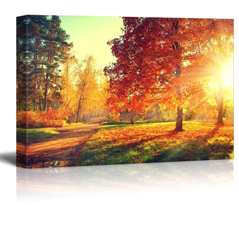 Autumn Scene Fall Wall Decor Canvas Art Wall26