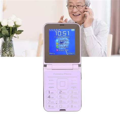 Téléphone à clapet Omabeta Pour les personnes âgées Violet 84