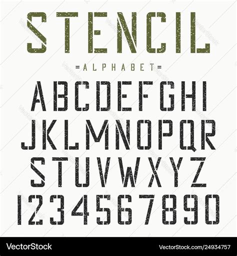 Military Stencil Letters