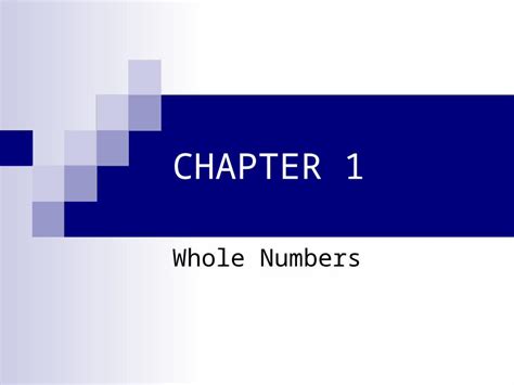 PPT CHAPTER 1 Whole Numbers Place Value In Whole Numbers The