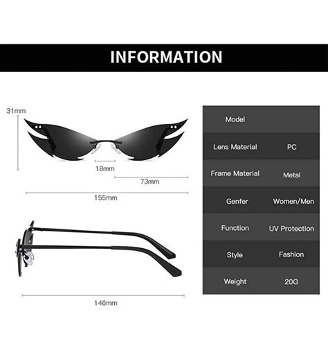 New Rimless Sunglasses Women Fashion Vintage Unique Cat Sun Glasses Female Red Black Mirror