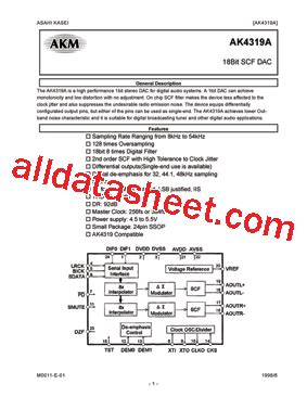 Ak Avm Datasheet Pdf Asahi Kasei Microsystems