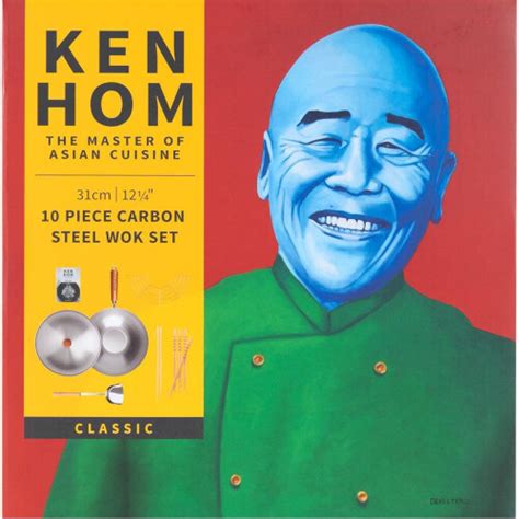 10pc Ken Hom Classic 31cm Carbon Steel Wok Set On OnBuy