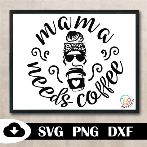 Maman A Besoin De Café Svg Funny Mom Svg Mom Coffee Svg Etsy