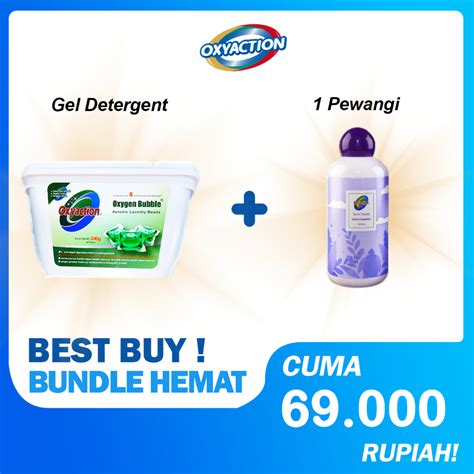 Jual OXYACTION COMBO HEMAT Sabun Cuci Baju Detergent Gel Ball