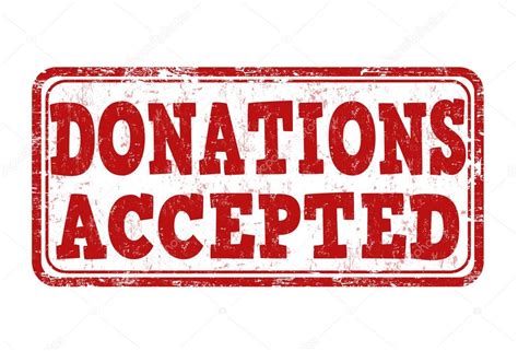 Donations Accepted Stamp Stock Vector By ©roxanabalint 67196653