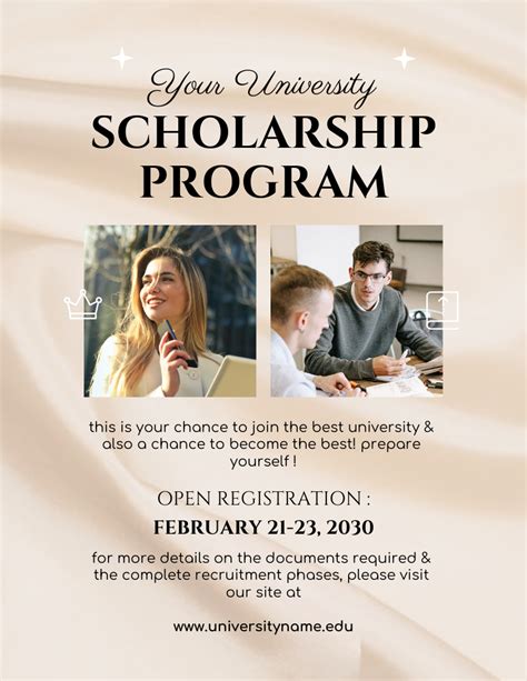 University Scholarship Flyer Template Venngage