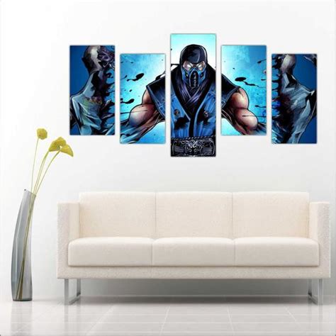 Quadro Decorativo Mortal Kombat Games Jogos Decorações Salas 5 peças