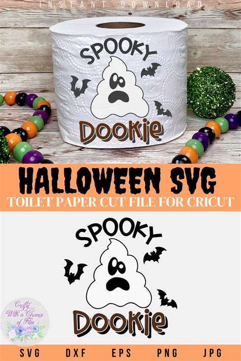 Halloween Toilet Paper Svg Spooky Dookie Ghost Poop Emoji