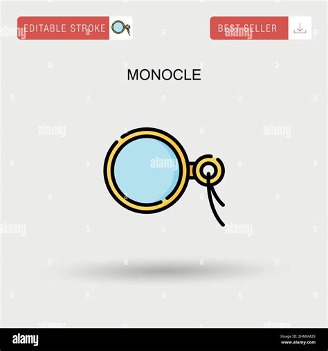 Monocle Simple Vector Icon Stock Vector Image And Art Alamy