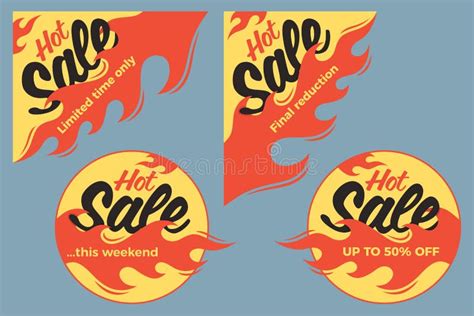 Hot Sale Price Offer Deal Vector Labels Templates Stickers Designs With