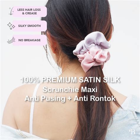 Jual Scrunchies Maxi Premium Satin Silk The Rituale Ikat Rambut