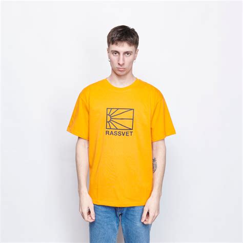 Rassvet Men Big Logo T Shirt Orange Milk Store